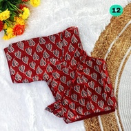 COTTON AJRAKH PRINT NON PADDED FRONT HOOK OPEN BLOUSE