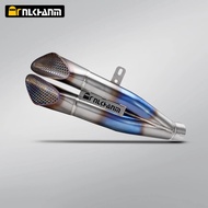 ZX-10R NlkHanm Titanium honeycomb Forged motorcycle Exhaust Kit slip on line for kawasaki ZX10R zx-1