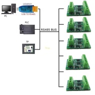 BT 2CH RS485 Modbus -55-125℃ Temperature Collector DS18B20 Sensors Adapter Board