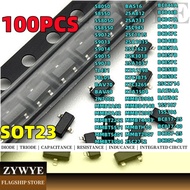 100pcs S8050 S8550 SS8050 SS8550 Printing J3Y Y1 2TY Y2 SOT23 Triode S9012 S9013 S9014 S9015 S9018 M