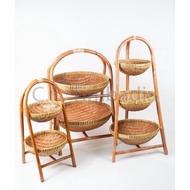 Rak Bawang Rotan Bertingkat Tingkat / Rak Bawang Murah / Multipurpose Rattan Rack