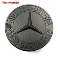 Front Hood Badge 57mm Black for For MERCEDES For BENZ CLA A45 GLA A Class Emblem