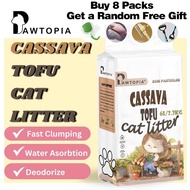 【COD】PAWTOPIA.pasir kucing cat litter kucing litter cassava cat litter tofu cat litter pasir kucing 