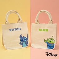 Disney Disney|Simple Canvas Tote Bag Stitch Three-Eyed Monster Pooh Hug Brother Universal CA852 Stat