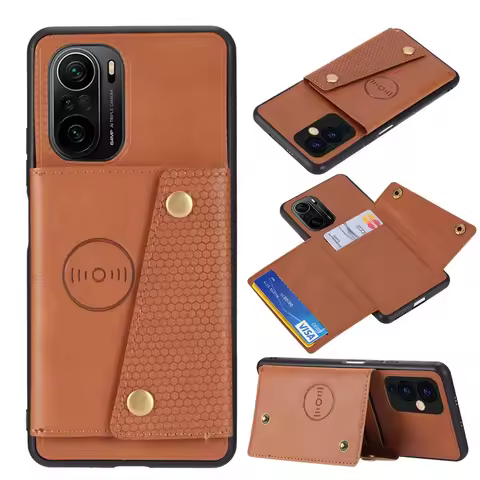 For Xiaomi Poco F3 5G Case Leather Magnetic Car Holder Card Slot Wallet Flip Back Cover for Poxo Pok