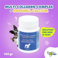 Exoticgoods MULTI COLLAGEN COMPLEX+EGGSHELL CALCIUM | Dog Cat Collagen | Fur Thickening Dog Fattenin