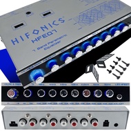 Hifonics HFEQ7 7-Band 9 Volts 1/2 DIN Pre-Amp Car Audio Graphic Equalizer with Front 3.5mm Auxiliary