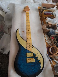 Custom Electric Guitar Sky III Emperor Maple Neck Star Inlay Black Body Gold Hardware