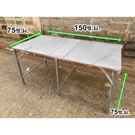 Zinc Folding Table With Metal Sheet 150cm Foldable Table