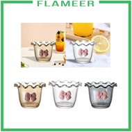 [Flameer] Glass Dessert Cup Multipurpose Glass Dessert Bowl for Tea and Latte Espresso