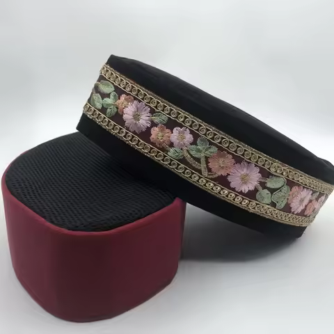 Malaysian Boat Caps For Men Clothing Tax Products Turkey Muslim Prayer Hat Kufi Islamic Embroidery M