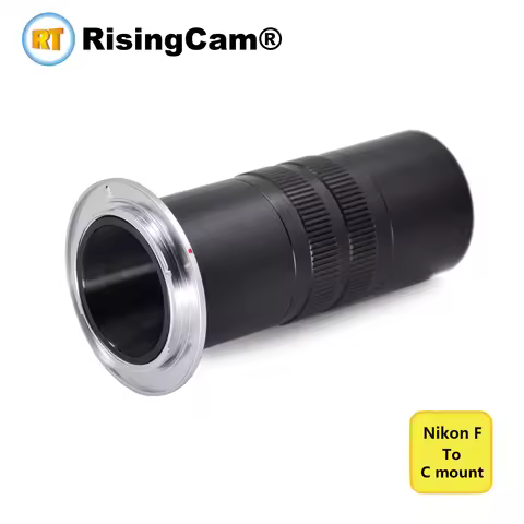 Focus Adjustable Microscope Camera adaper M42 F mount to C mount adapter compatible for Nikon DSLR C