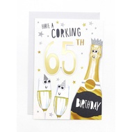 GREETING CARD- HALLMARK- GREETING CARD- 65th BIRTHDAY- MILESTONES B'DAY