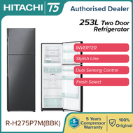 Hitachi 2 Door Inverter Fridge (253L) Refrigerator R-H275P7M Peti Sejuk 电冰箱【 Delivery By Seller KL &amp; Selangor 】