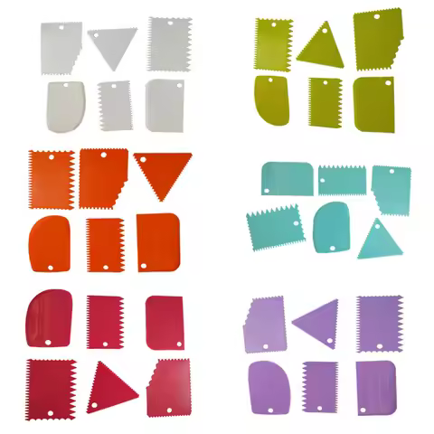 Pottery Plastic Scraper Tools Cake Pastry Clay Sculpture Tooth Shape Pottery Clay Sculpture Carving 