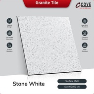 Cove Granite Tile Stone White 60X60 Granit Lantai Outdoor Kamar Mandi