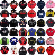 [Tao Hao Huo] Jaket Perlumbaan F1 Bersulam Penuh Jaket Kapas Jaket Menunggang Motosikal Gaya Amerika