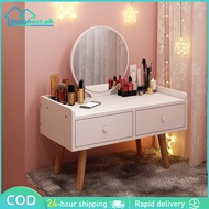 Dressing Table Modern Vanity Table Makeup Table Mini Dressing Table with Mirror Drawer Storage Cabin