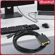 [Flowerhxy1] USB C to VGA Adapter Cable, 1080P, Workouts, Smartphones, Speeches, Computer Games, Lap
