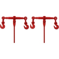 Ratchet Load Binder 9,200lbs Capacity, Chain Binder 3/8in x 1/2in, Ratchet Lever Binder w/Hooks, Adj