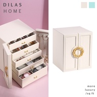 DILAS HOME 5-tier Gold Jewellery Watches Earrings Rings Necklaces Bracelets Holder Organiser with Velvet Drawer