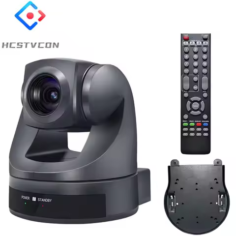 HCSTVCON USB3.0 HDMI LAN PTZ Camera NDI 4K 20X Zoom Video Conference for Church Online Youtube Skype