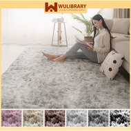 Wulibrary M/L/XL/2XL Gradient Tie-dyed Fur Carpet Fluffy Super Plush Soft Carpet Rug Floor Carpet