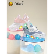 B.Duck Little Yellow Duck Children's Shoes Boys Light-Up Toddler Shoes 2026 Autumn New Style Baby Sh