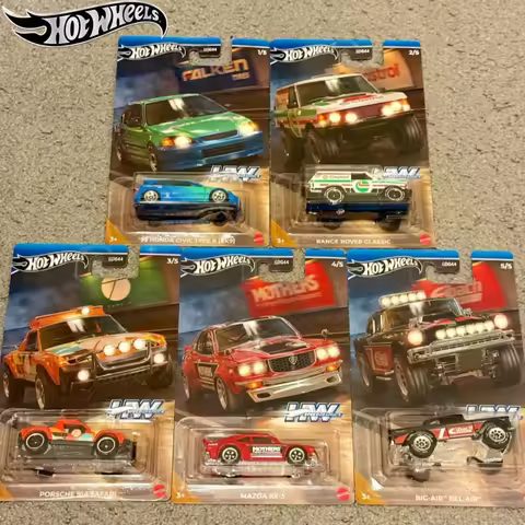 Hot Wheels Diecast Car Model Honda Civic EK9 Porsche Range Rover Mazda RX3 Vehicle Collection For Ad
