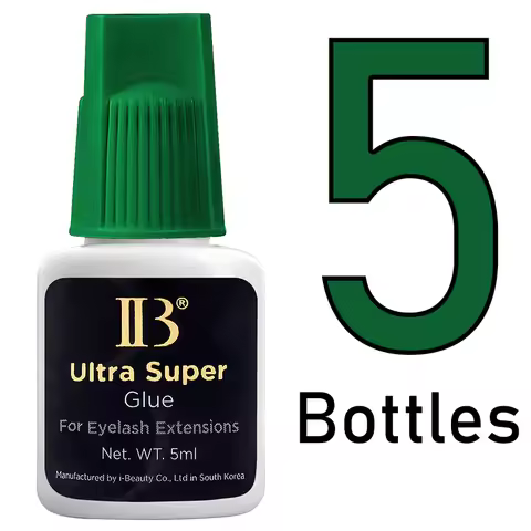 5 Bottles IBeauty Ultra Super Eyelash Extension IB Glue Supplies Green Cap Adhesive Makeup Tools Str