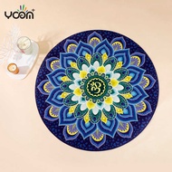 Meditation Mat Suede Natural Rubber Yoga Meditation Chanting Meditation Large Round Mat Support Upsi