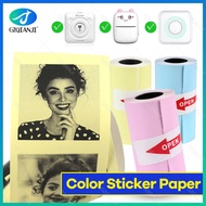 Peripage A6 A8 Stickers Thermal Paper 57*30mm HD Paste Printing Photo Color Sticker Paper Roll