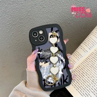GC43 GC52 SOFTCASE SILICON FOR REALME 10 V23 5G C1 C2 C11 WAVE CHARACTER PEARL CHAIN GRIP MC822