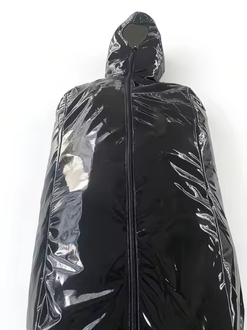 Exotic Oil Glossy Bodystocking Adult One Piece Tights Full Coat Zentai Patent Leather Jumpsuit Mummy