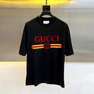 3Z4H1 GUCCI906 2025 Couple Printed Short-Sleeved New Style T-Shirt Summer Pure Cotton Casual Loose S