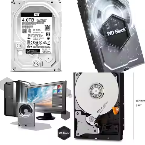 WD_Black 4TB Performance 3.5" Internal Hard Drive - 7200 RPM Class, SATA 6 Gb/s, 256MB Cache