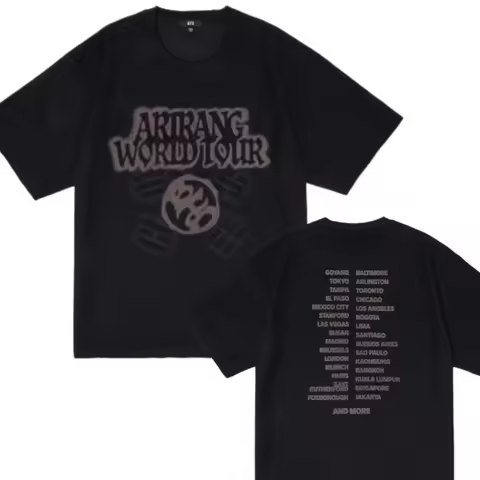 BTS Arirang Album World Tour Unisex 100%cotton Tshirt Kpop Boy Band 2026 Summer New Men's Women's Ov