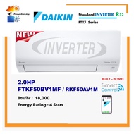 (WIFI) DAIKIN 2HP STANDARD INVERTER WALL MOUNTED AIR CONDITIONER R32 FTKF50B/ RKF50A