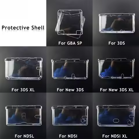 Plastic Clear Crystal Protective Hard Shell Skin Case Cover For GBA SP NDSL DSI NDSi XL 3DS XL New 3