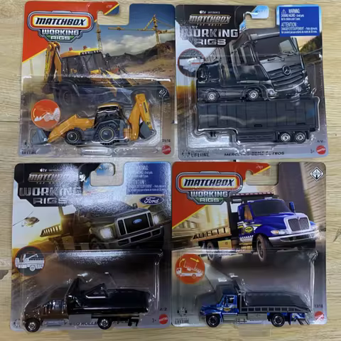 Matchbox Working Rigs Diecast Car Model Mercedes Benz Actros Ford F650 International Tow Truck Backh