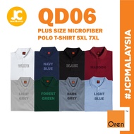 JCP x OREN SPORT Microfiber Plus Size 5XL 7XL Polo QD06 Unisex Adult Sportswear Cool Fit Microfiber 
