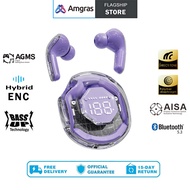 Amgras Future Ⅷ Ult Wireless Bluetooth Earphone Transparent ENC Noise Cancelling Earbud Gaming earbu
