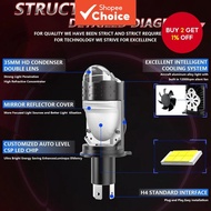 New H4 Projector Lens LED Headlight for Car and Motorcycle 10000LM 55.3W Plug & Play Turbo Fan High 