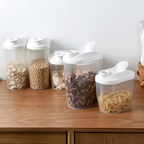 1/1.5L Household Kitchen Grain Storage Jar, Snack Sealing Jar, Noodle Moisture-Proof Storage Jar, Tr