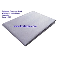 Kain Poly Felt Nipis Poly Felt Fabric 1mm - Lavender (1 meter)
