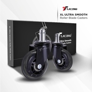 TTRacing XL Ultra Smooth Roller Blade & Meta Hollow Chrome Chair Casters Wheels - 5 ล้อ ลูกล้อ ราบรื