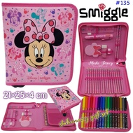 Smiggle Midi Zip Kit Stationary Gift Set Minnie Mouse Disney/Pencil Case Set Smiggle/Smiggle Minnie Disney Stationery Set/Girls Smiggle Stationery/Smiggle Stationery Gift