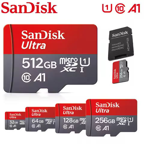 Sandisk 512GB Memory TF SD MicroCard 256GB 128GB 64GB 32GB TF micro sd card Class A1-10 UHS-1 Flash 