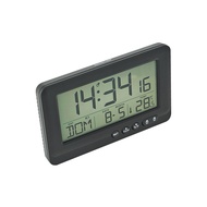 LCD Digital Alarm Clock Bedroom Minimalist Battery Operated Travel Alarm Clock