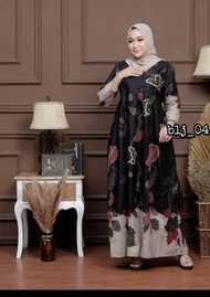 Gamis batik Cucakrowo LD100 LD110 LD120 LD130 Baju wanita syari Busui jumbo